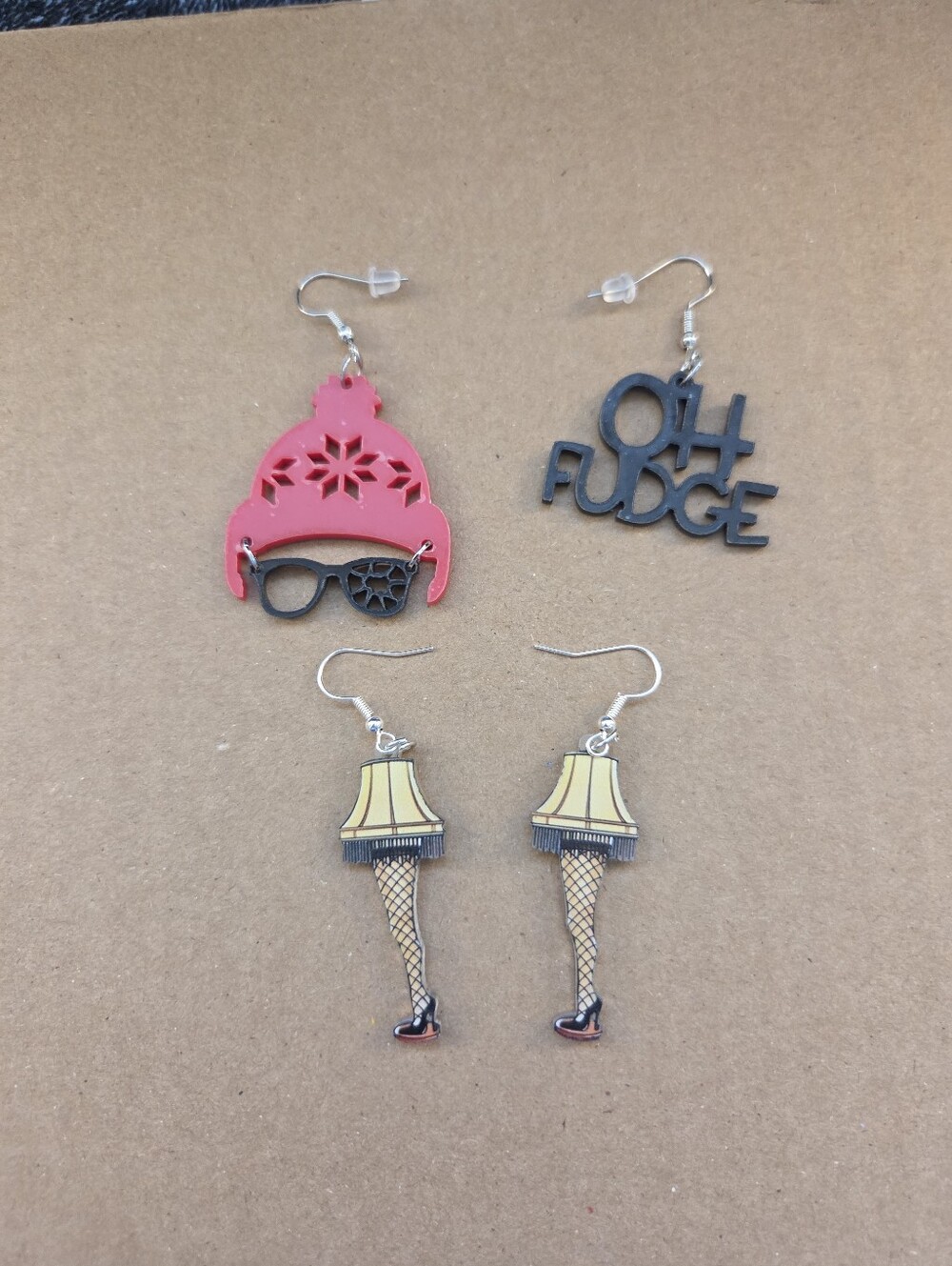 A Christmas Story dangle earrings Set, NEW